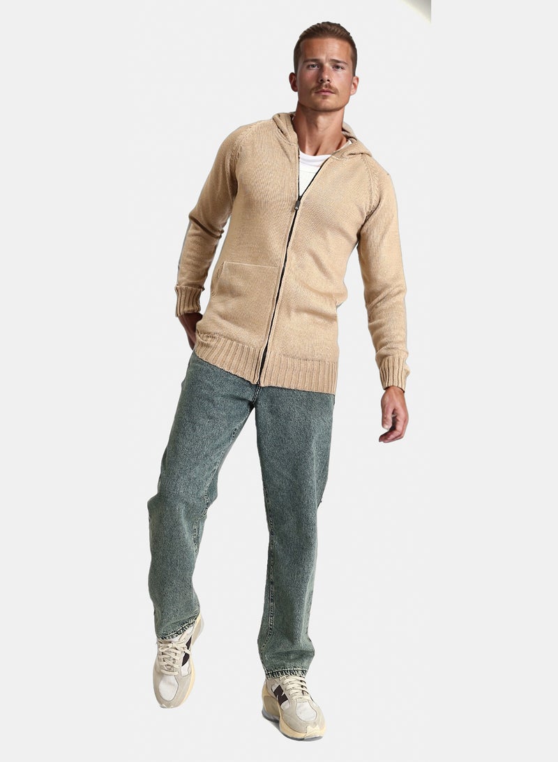 Ravin Men Zip-Up Knit Cardigan - Image 4